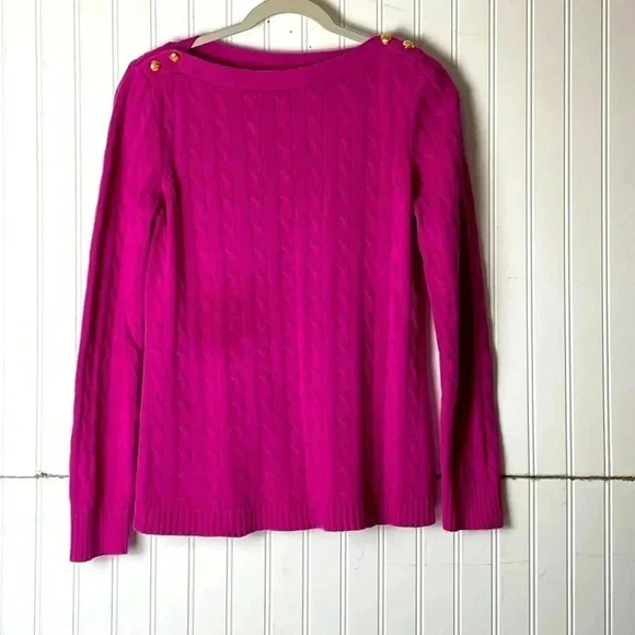 Ralph Lauren Sweaters - Ralph Lauren Pink Cable Knit cotton sweater Size Large cold winter date work ski